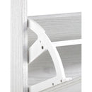 Scarpiera 4 Ante a Ribalta Doppio Ripiano 63x150x24 cm in legno rovere sbiancato