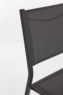 Set 6 Sedie da Giardino 46x57x88 cm in Alluminio e Textilene Hilde Antracite