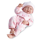 Bambola Bebè Neonato con Pigiama a Cuori 38cm JC Toys