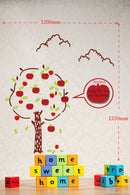Sticker da Muro Apples 120x125 cm Plastica