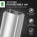 Cestino Spazzatura 20L con Chiusura Ammortizzata e Secchio Rimovibile, in Acciaio e PP, 21.5x37.2x57 cm, Argento      