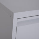 Cassettiera da Ufficio per Documenti 2 Cassetti con Chiusura di Sicurezza in Acciaio 47x62x72 cm 