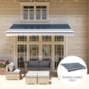 Telo di Ricambio per Tenda Parasole Retrattile 4x3 m in Poliestere Anti UV 50+ Grigio      
