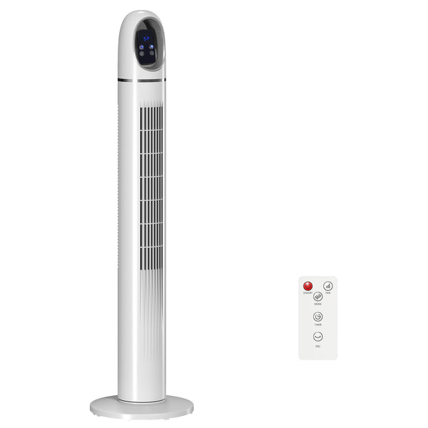 Ventilatore a Torre 31x31x111 cm Oscillante a 70° 4 Modalità 3 VelocitàTimer 24 Ore in PP e ABS Bianco prezzo