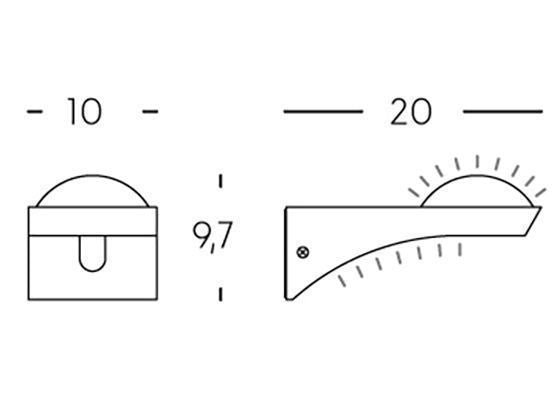 Applique da Esterno a LED 10W+2W 4000K Sovil Marrone