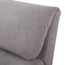 Poltrona Letto Reclinabile 2 in 1 con Seduta Extra-Large 82x89x 83 cm in Tessuto Effetto Velluto Grigio   