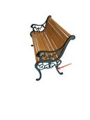 Panca Ghisa Lion 130x56x72 h cm in Legno Antracite Seconda Scelta