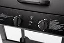 Barbecue a Gas 2 Bruciatori 97,5x49x99h cm Accensione Piezoelettrica in Acciaio Louis Nero