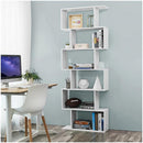 Libreria Moderna 6 Ripiani 80x192x25 cm in Legno Melaminico Bianco Opaco