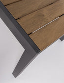 Tavolo Allungabile Elias 140-200x90 cm Antracite in Alluminio