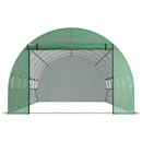 Telo di Ricambio per Serra da Giardino 6x3x2 m con 12 Finestre e Porta Avvolgibile Verde