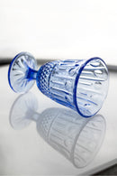 Set 6 Calici Ø8,5x10 cm in Vetro Villa d'Este Home Tivoli Elegance Blu