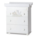Cassettiera in Legno con Fasciatoio e Vaschetta Italbaby Zerbi Bianco