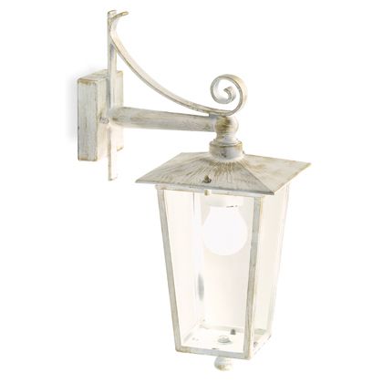 sconto Applique Lanterne de Couleur Basse Blanc et Or pour l'Extérieur Blanc Ligne Livos