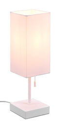 Lampada da Tavolo da Interno Attacco E14 in Metallo Bianco Opaco