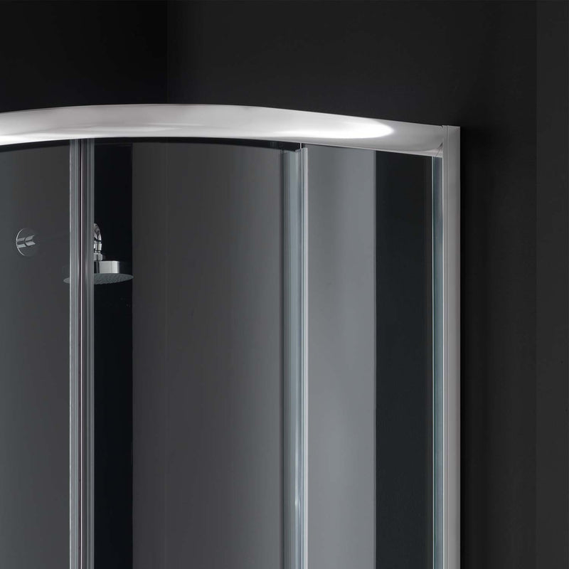 Box Doccia Semicircolare 2 Ante Scorrevoli In Cristallo Trasparente 6mm Fosterberg Aarhus Varie Misure