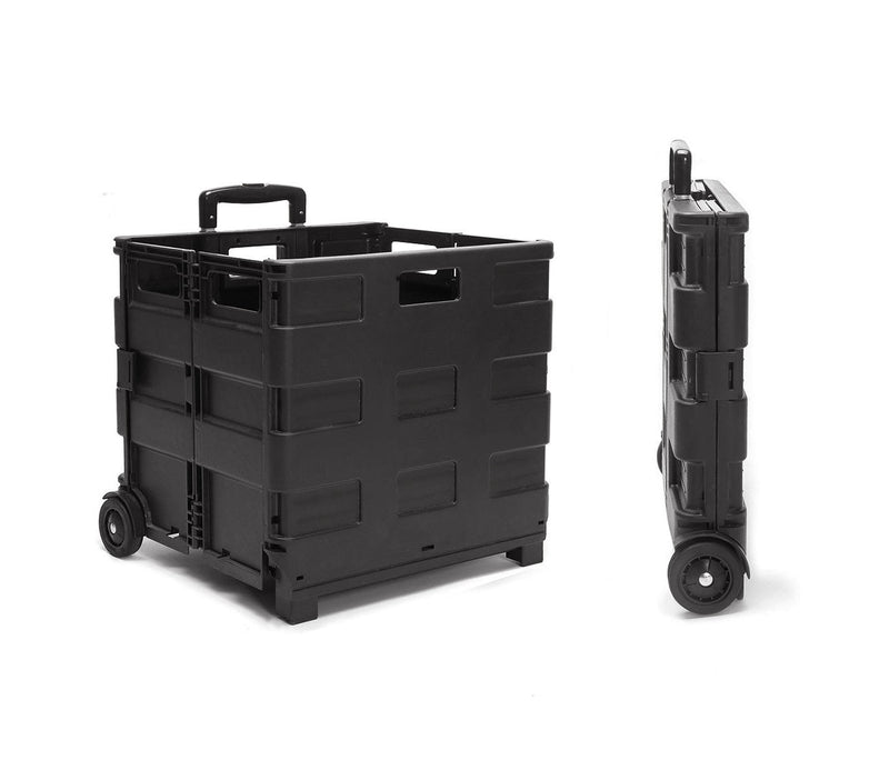 Carrello Portaspesa 36x38x33 cm Max 25Kg in Plastica Nero