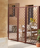 Palo per Tralicci Verdemax 4,5x4,5x183 cm con Staffe Angolari in Metallo Verniciato Corten 