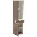 Armadio 2 Ante 1 Cassetto 45x38x174 h cm in Truciolare bilaminato Rovere grigio