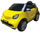 Macchina Elettrica per Bambini 12V Smart Fortwo Cabrio Gialla