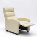 Poltrona Relax Reclinabile Manuale 69x91x102 cm in Similpelle Beige