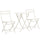 Ensemble Table Basse et 2 Chaises de Jardin Pliantes en Acier Blanc