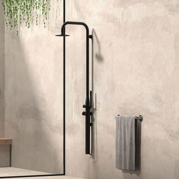 Doccia da Giardino in Acciaio Inox Installazione a Parete Sined Pula Nero prezzo
