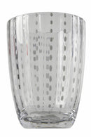 Set 6 Bicchieri per Acqua in Vetro con Pois e Superficie Ondulata 300 ml Villa d'Este Home Tivoli Kalahari