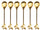 Set de Cuillères 6 Pièces 12x2,5x1,6 cm en Acier Inox VdE Tivoli 1996 Feuilles d'Or Luxe