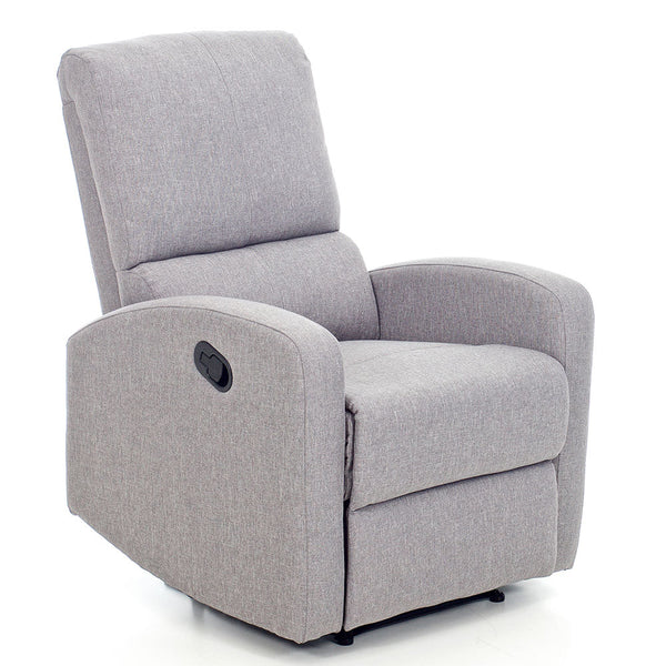 sconto Fauteuil Relax Inclinable Manuel en Tissu Gris Fiorella