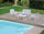 Salon de jardin en fer avec canapé 2 fauteuils et table basse blanche Vorghini Anversa