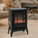 Camino Elettrico da Terra 41.5x28x54 cm 2000W Effetto Fiamma Nero 