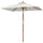 Ombrellone da Giardino Rettangolare Inclinabile 200x150x235H cm Apertura a Corda Beige