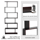 Libreria di Design in Legno Nero 80x24x191 cm 
