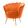 Fauteuil lounge en velours orange Ventaglio