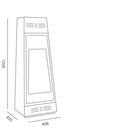 Camino a Bioetanolo da Pavimento 45,6x45x123,5 cm 3000W 2L Tokyo Nero 