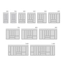 Portaposate per Cassetti 100 cm in Plastica Emuca Optima Grigio 