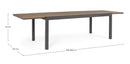 Tavolo Allungabile Elias 200-300x95 cm Antrac in Alluminio