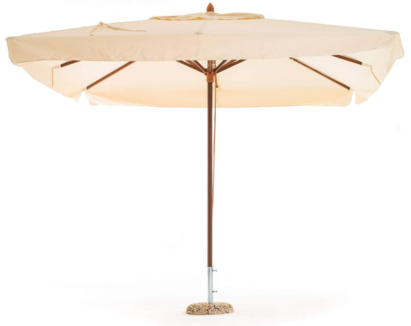 sconto Parasol de jardin 3x4m en bois et polyester Oasis Ecru
