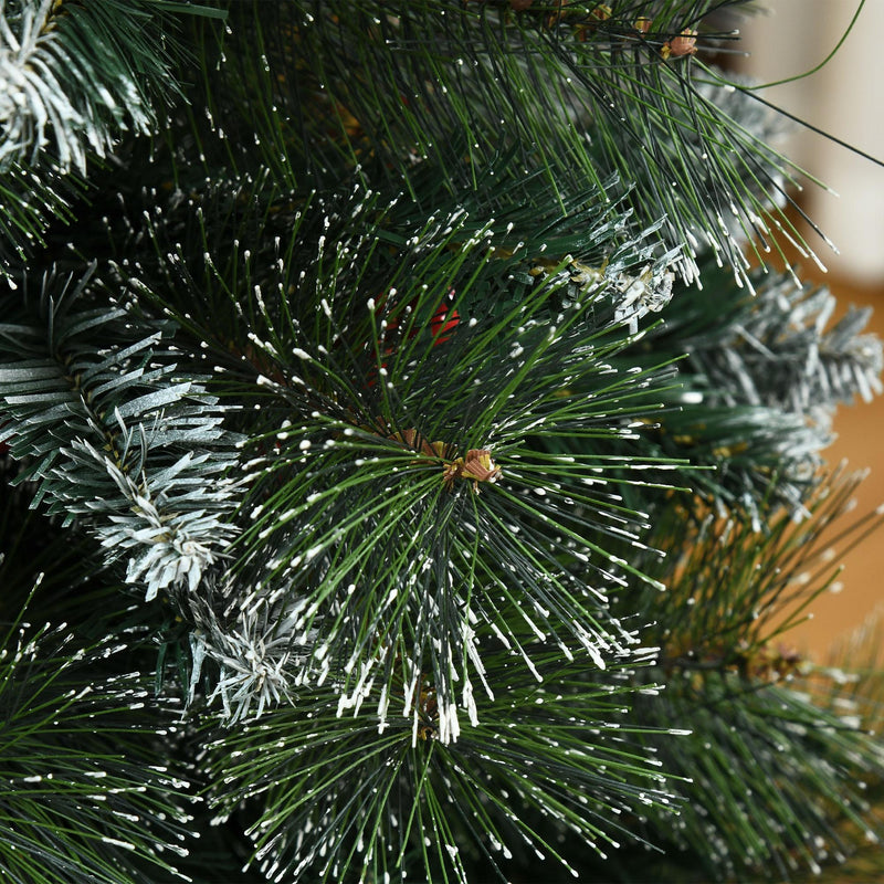 Albero di Natale Artificiale Innevato 150 cm 360 Rami con Bacche Verde