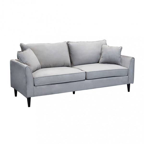 Canapé 3 places Chandler 196x81x89 h cm en velours gris tourterelle prezzo