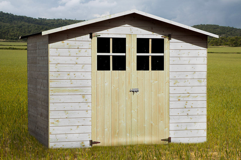 Casetta Box da Giardino per Attrezzi 2,62x2,02m con Pavimento in Legno Abete 12mm Lodum