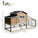 Pollaio da Giardino per Galline con Corsa e Zona di Nidificazione Vassoio Estraibile 200x80x105 cm 