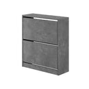 Scarpiera due ante a ribalta 73x26x82,5 cm grigio retro