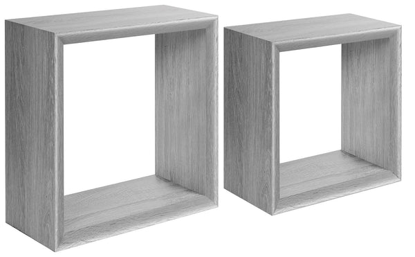 online Lot de 2 Etagères Murales Cube Carrées en Panneaux de Fibres de Chêne Impérial de Genève