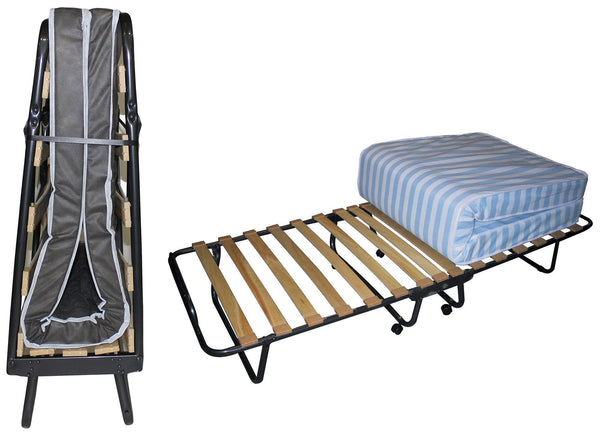 online Lit pliant 80x190 cm avec lattes en bois et matelas