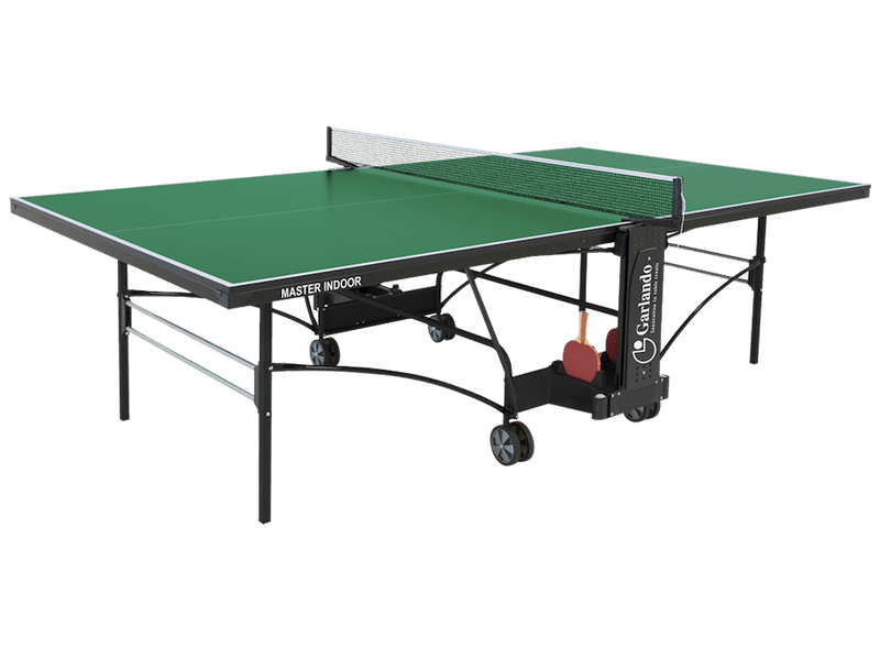 Tavolo da Pin Pong con Piano Verde e Ruote per Interno Garlando Master Indoor
