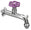 Robinet pour Fontaine de Jardin en Laiton Chromé avec Anneau Coloré Belfer RUB/018 Violet