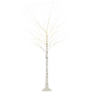 Albero di Natale Artificiale Bianco 180cm con 96 Luci LED 12 Rami Modellabili      