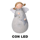 Angelo in Resina con Led bianco cm 24x20,5xh38